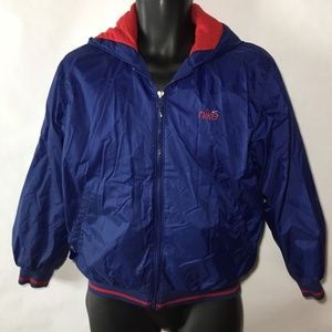 Vintage 90s Nike Hoodie Bomber Jacket Size M 10-12